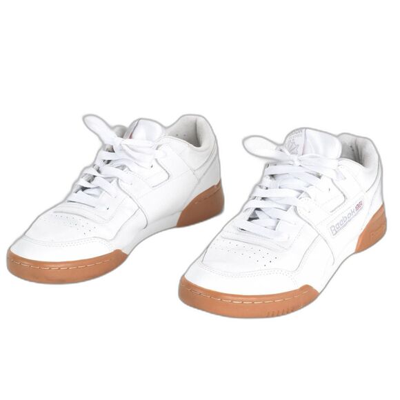 Reebok Men's Workout Plus White Leather Sneaker Size 9 - Picture 2 of 5